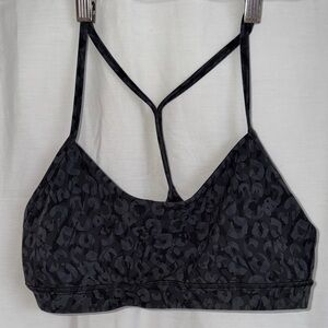 Lululemon low neck longline top, size 10, black, camouflage, leopard, charcoal